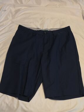Tommy Hilfiger Men's Navy Flat-Front Performance Shorts Size 34